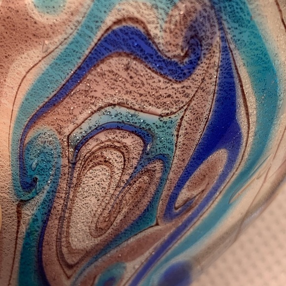 Glass Necklace Pendant Multi-color Glitter Swirl - Picture 7 of 10